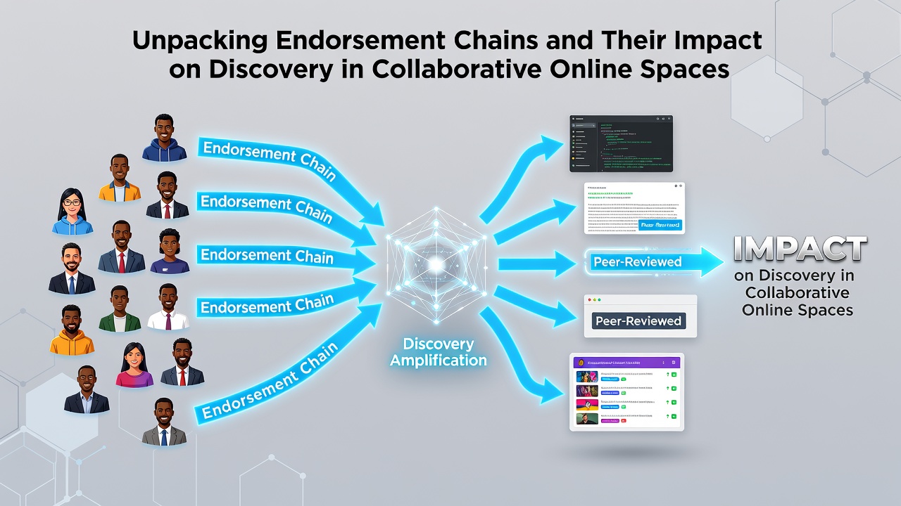 Unpacking Endorsement Chains and Their Impact on Discovery in Collaborative Online Spaces